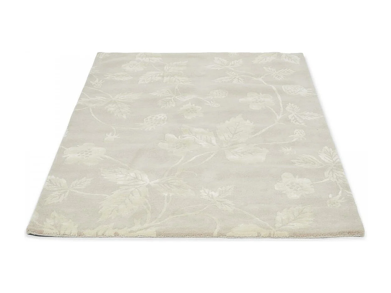 tapis salon 170x240 fait à la main en laine beige clair et beige foncé