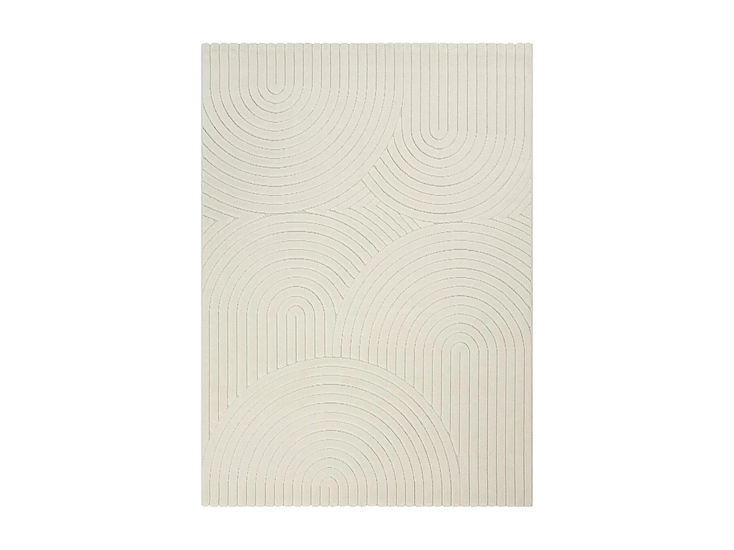 Tapis intérieur extérieur 80x150 en relief LYN14 ARC6EL Crème ton sur ton