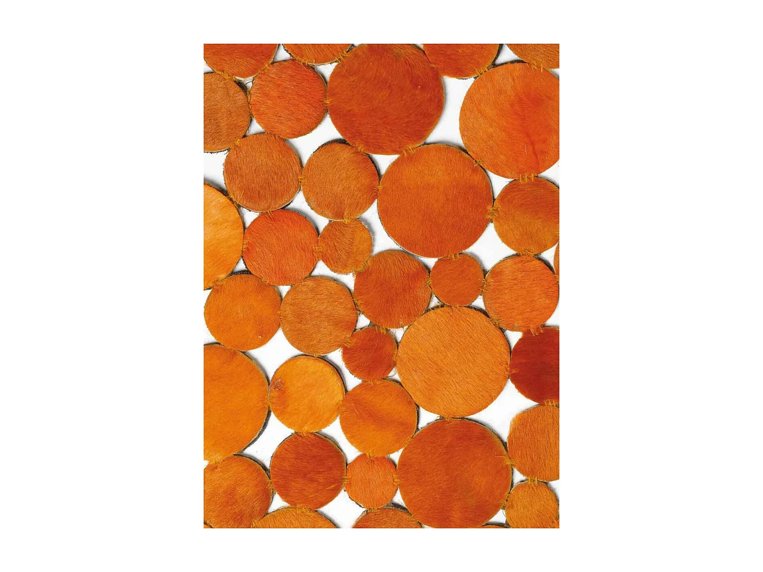 Tapis peau de vache 170x240 kilim fait main orange