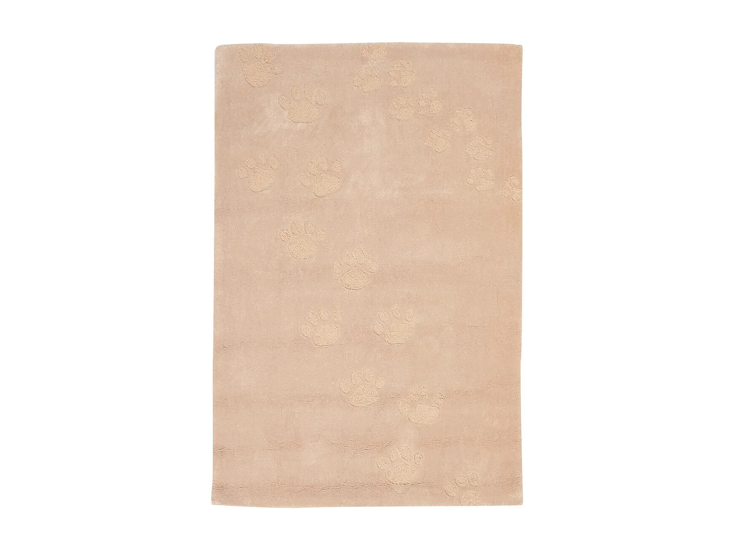 Tapis enfant 110x160 fait main en acrylique crème FOOTPRINT