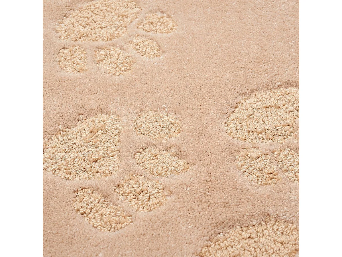 Tapis enfant 110x160 fait main en acrylique crème FOOTPRINT