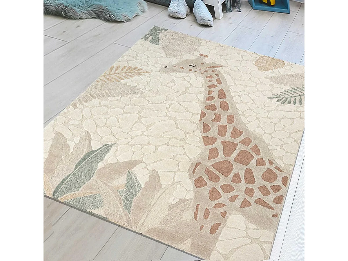 Tappeto per bambini GIR AF 120x170 cm Crema - Tappeto di facile manutenzione, morbido e setoso