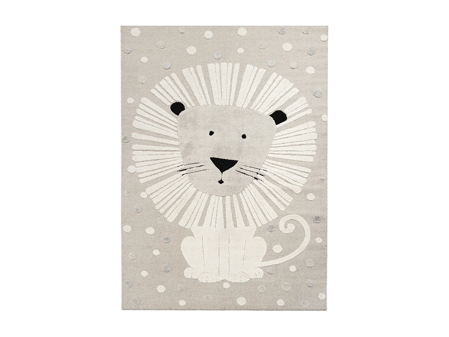 Tapis enfant LYN9 LI ON 120x170 cm Beige - Tapis facile d'entretien, doux et soyeux