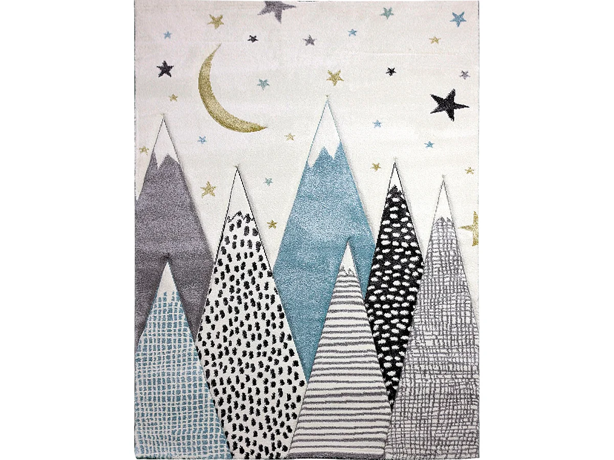 Tapis enfant SNOWSKY facile d'entretien et résistant en Polypropylène frisé