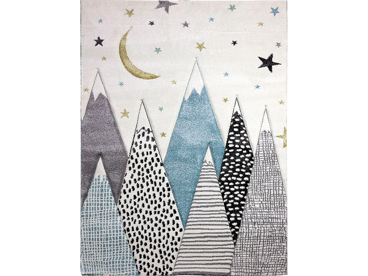 Tapis enfant SNOWSKY facile d'entretien et résistant en Polypropylène frisé