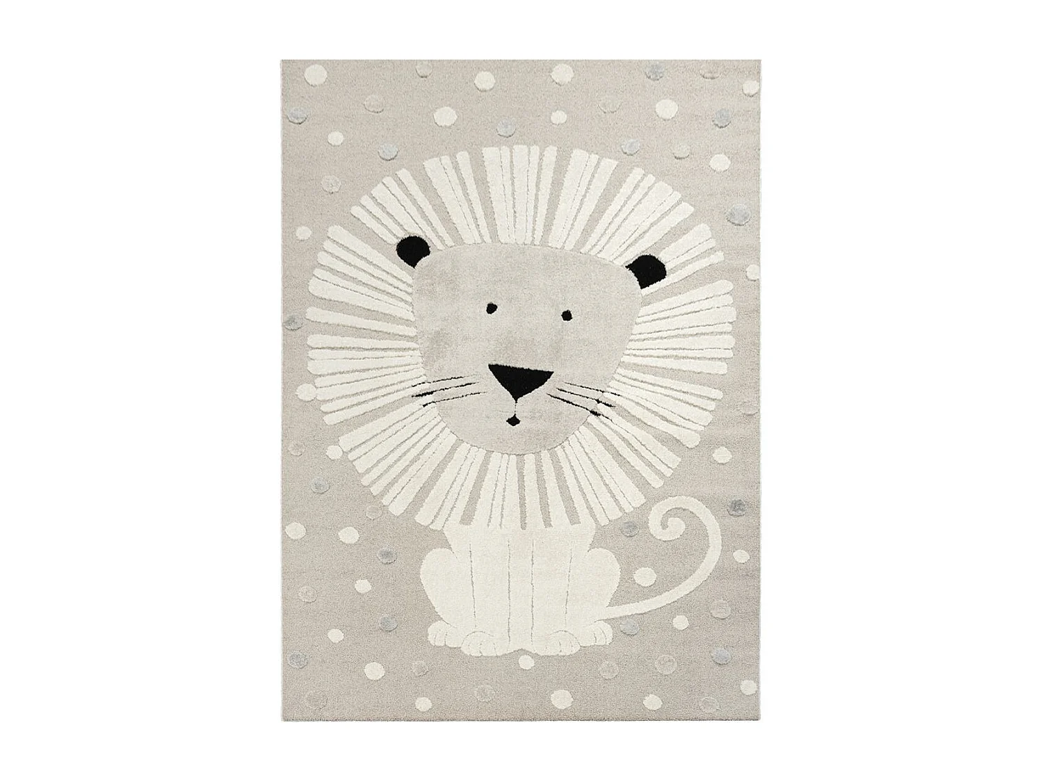 Tapis enfant LYN9 LI ON 160x230 cm Beige - Tapis facile d'entretien, doux et soyeux