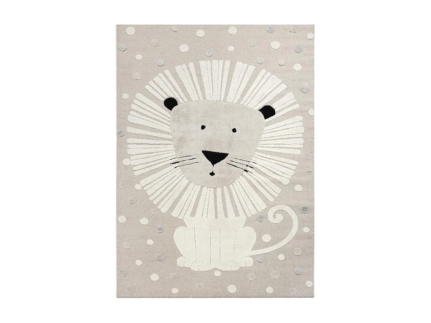 Tapis enfant LYN9 LI ON 200x290 cm Beige - Tapis facile d'entretien, doux et soyeux