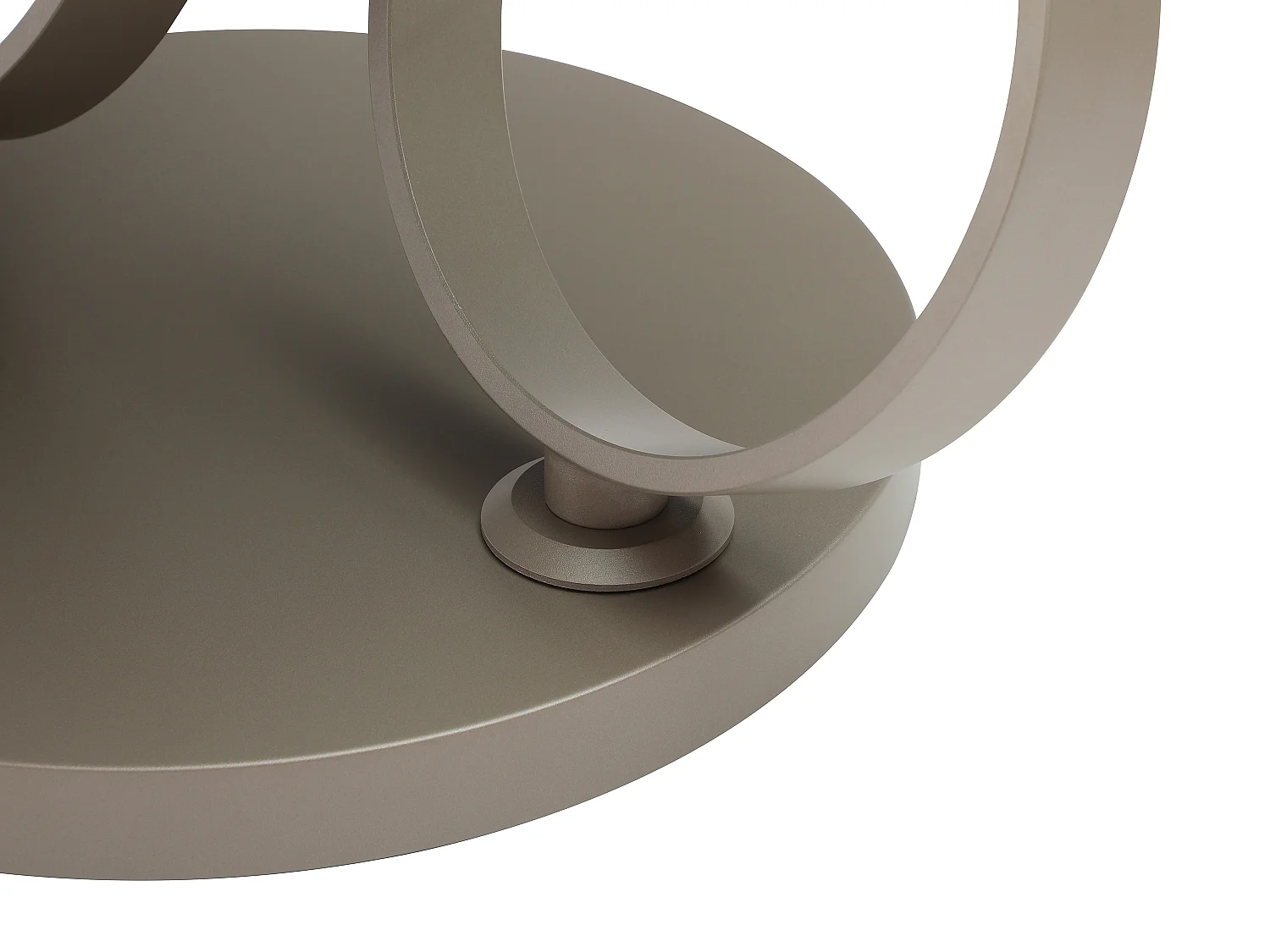 Sofabord med drejelige plader i keramik, hærdet glas og taupe metal - Hvid marmor effekt - JOLINE fra Maison Céphy