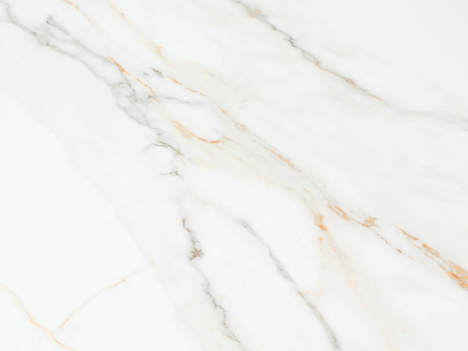 Sofabord med drejelige plader i keramik, hærdet glas og taupe metal - Hvid marmor effekt - JOLINE fra Maison Céphy