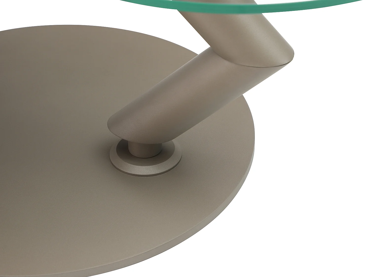 Couchtisch mit drehbaren Tischplatten - Keramik, Sicherheitsglas & taupefarbenes Metall - Marmor-Optik Weiß & Grau - ELDOVA