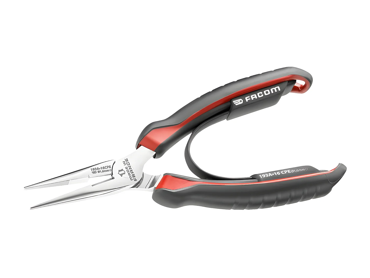 Pince à bec demi rond droit gainée CPE 160mm FACOM 193A.16CPE