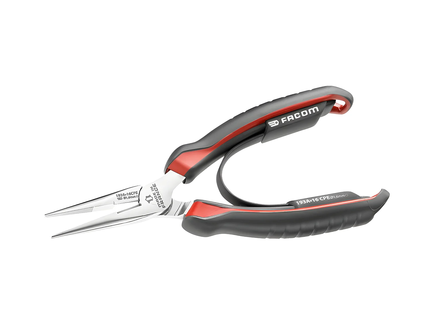 Pince à bec demi rond droit gainée CPE 160mm FACOM 193A.16CPE