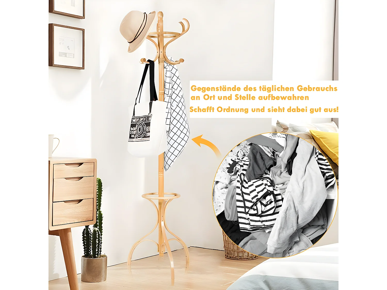 Garderobenständer mit Schirmhalter