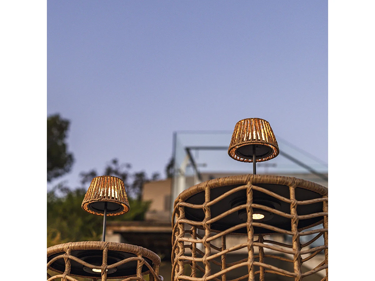 Lot de 2 lampes de table TWINS RAFFY Beige Corde H23,5 cm