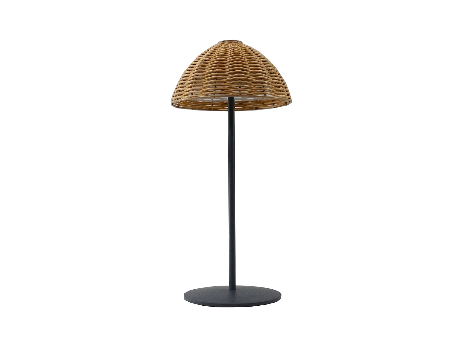 Lampe de table LED FAROE Marron Poly rotin H30CM