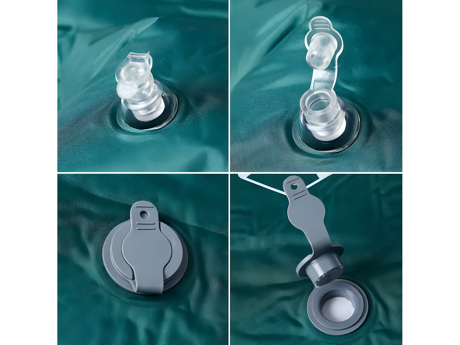 Matelas de camping autogonflant avec oreiller 1 personne vert FR100851