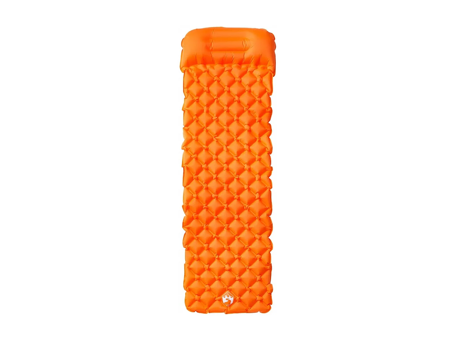 Matelas de camping gonflable avec oreiller 1 personne orange FR291423