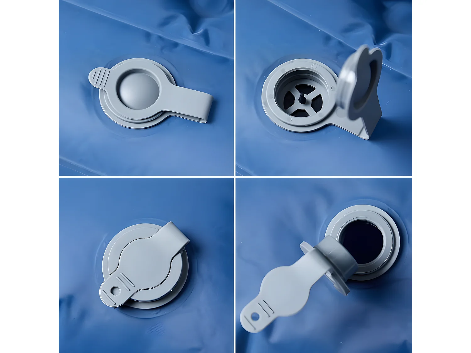 Colchão campismo autoinsuflável c/ almofadas 2 p. azul-marinho PT217696