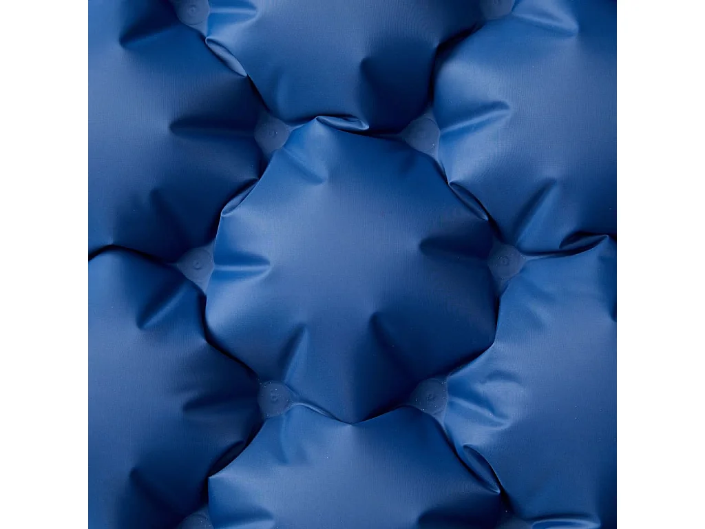 Colchón de camping autoinflable con almohadas 2 personas azul ES740489