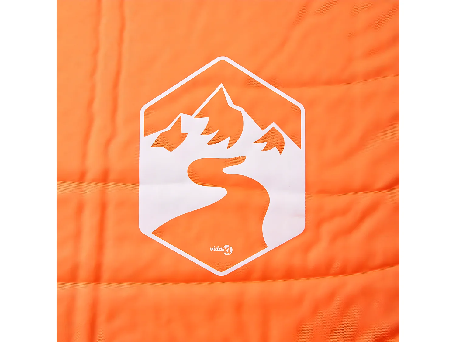 Kampeermatras met kussen zelfopblazend 1-persoons oranje BE628037