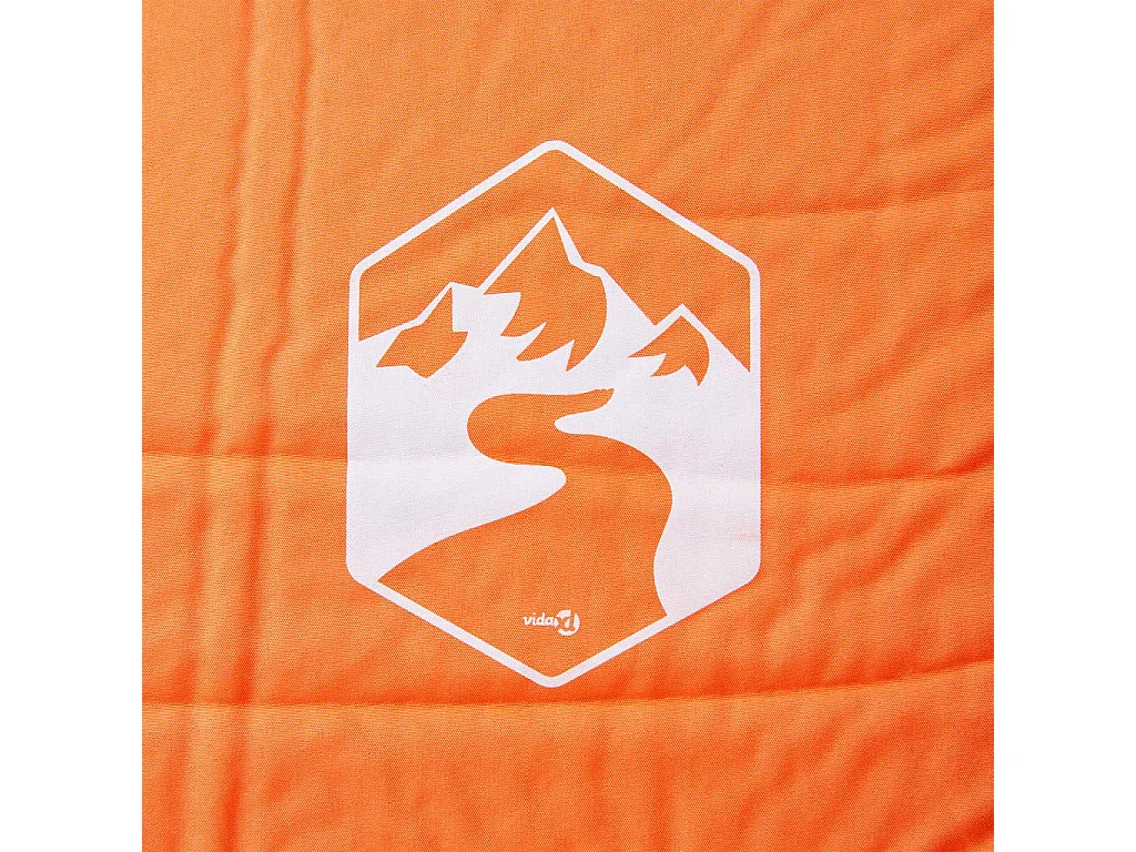Colchón de camping autoinflable con almohada 1 persona naranja ES340252
