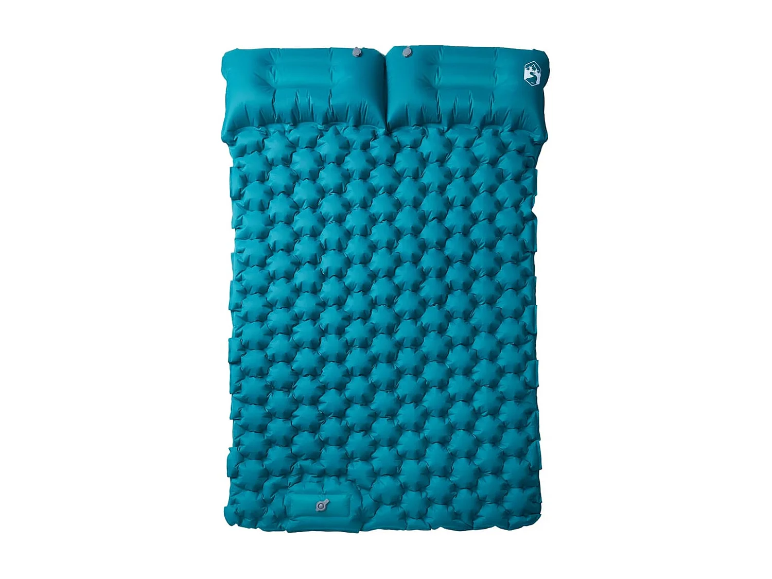 Matelas de camping autogonflant avec oreillers 2 personnes bleu FR810482