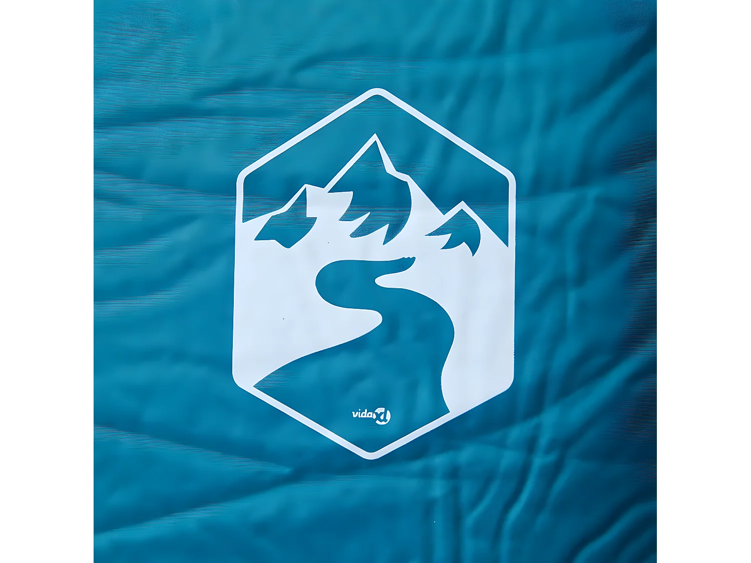 Kampeermatras met kussen zelfopblazend 1-persoons turquoise BE459481