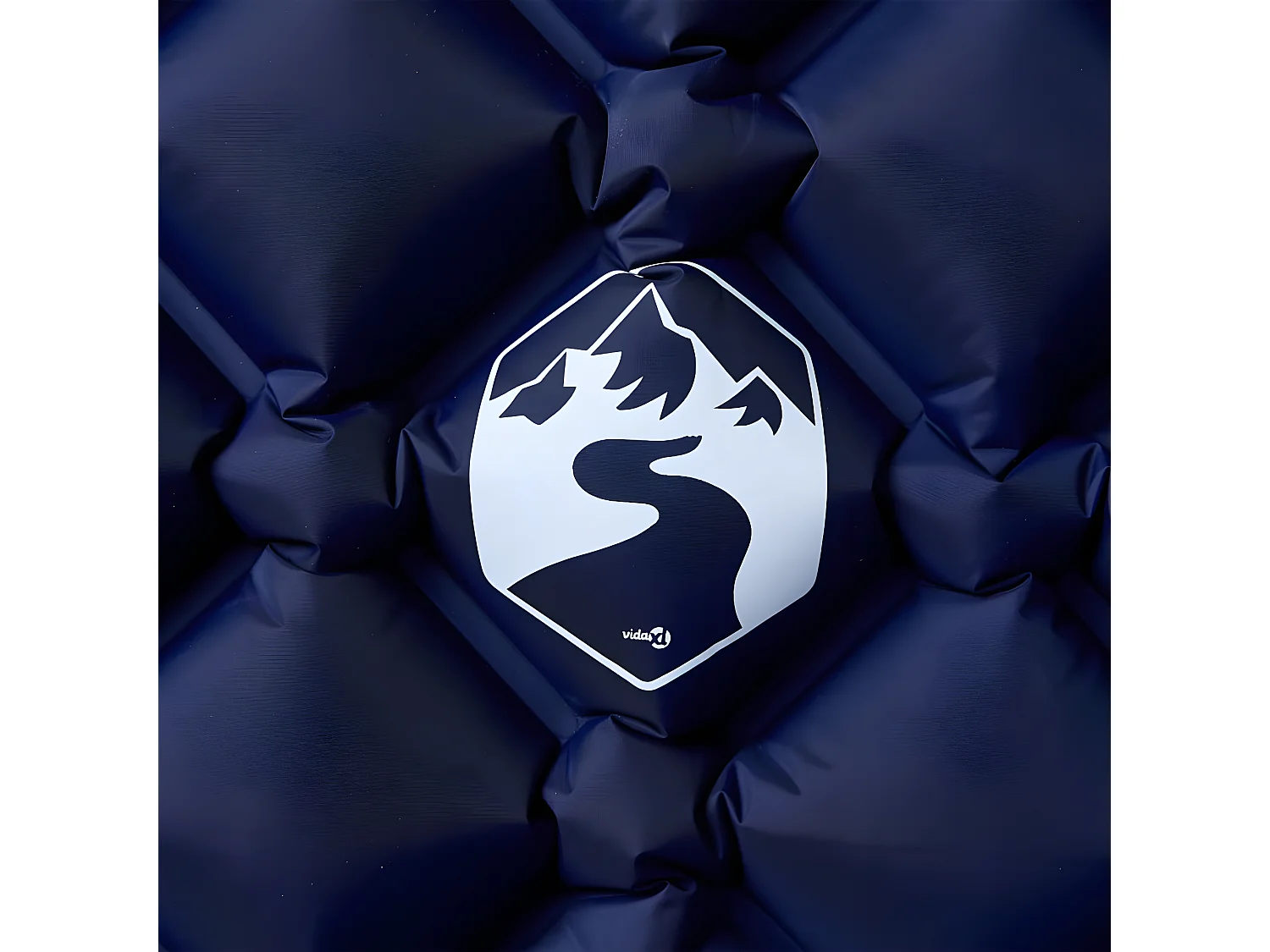 Colchão de campismo insuflável 1 pessoa 190x58x6cm azul-marinho PT826801