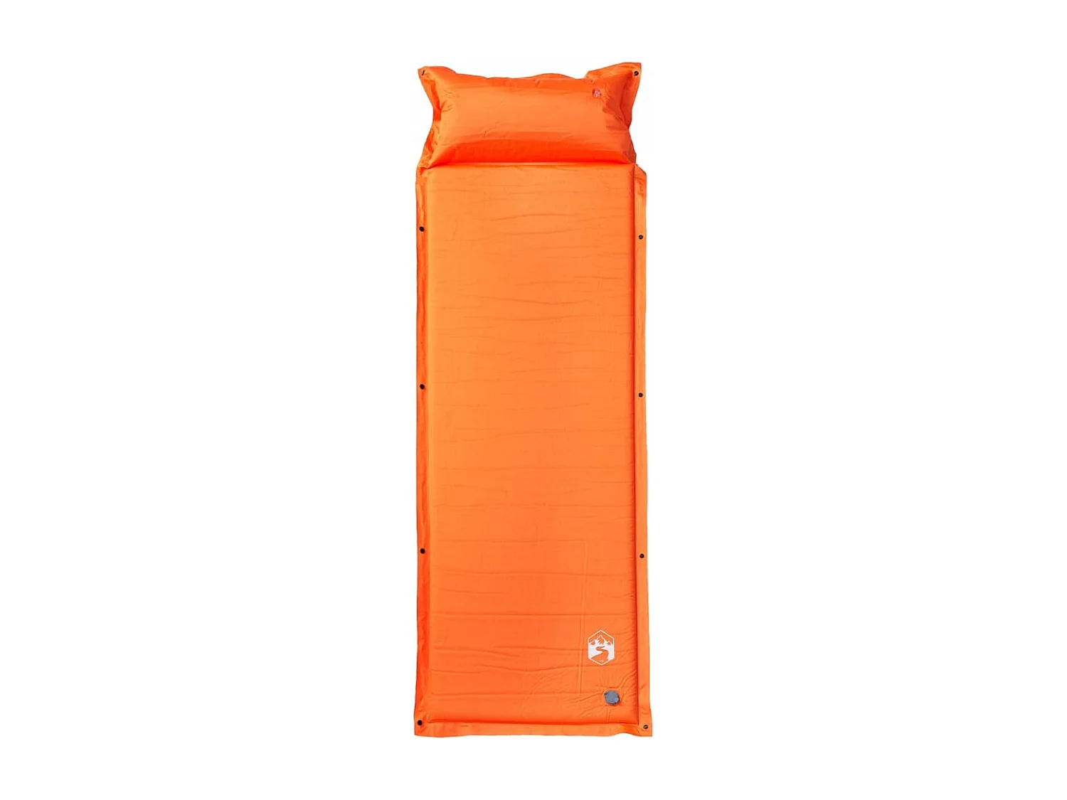 Matelas de camping autogonflant avec oreiller 1 personne orange FR345805