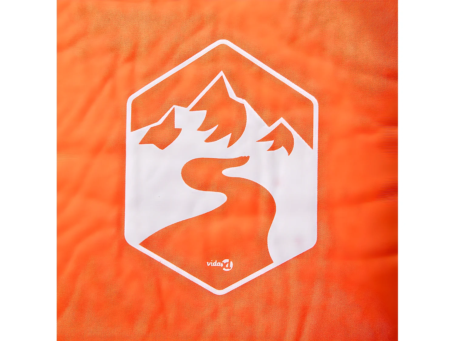 Kampeermatras met kussen zelfopblazend 1-persoons oranje BE501855