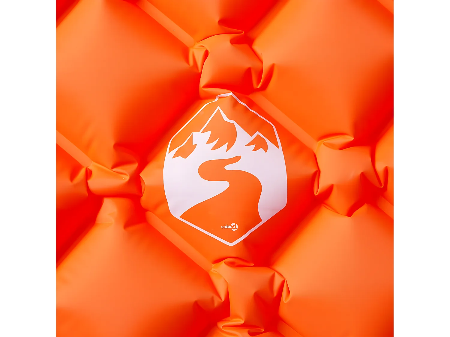 Matelas de camping gonflable 1 personne orange 190x58x6 cm FR893163