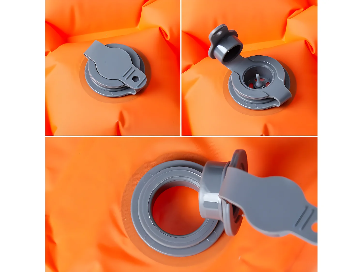 Matelas de camping gonflable 1 personne orange 190x58x6 cm FR893163