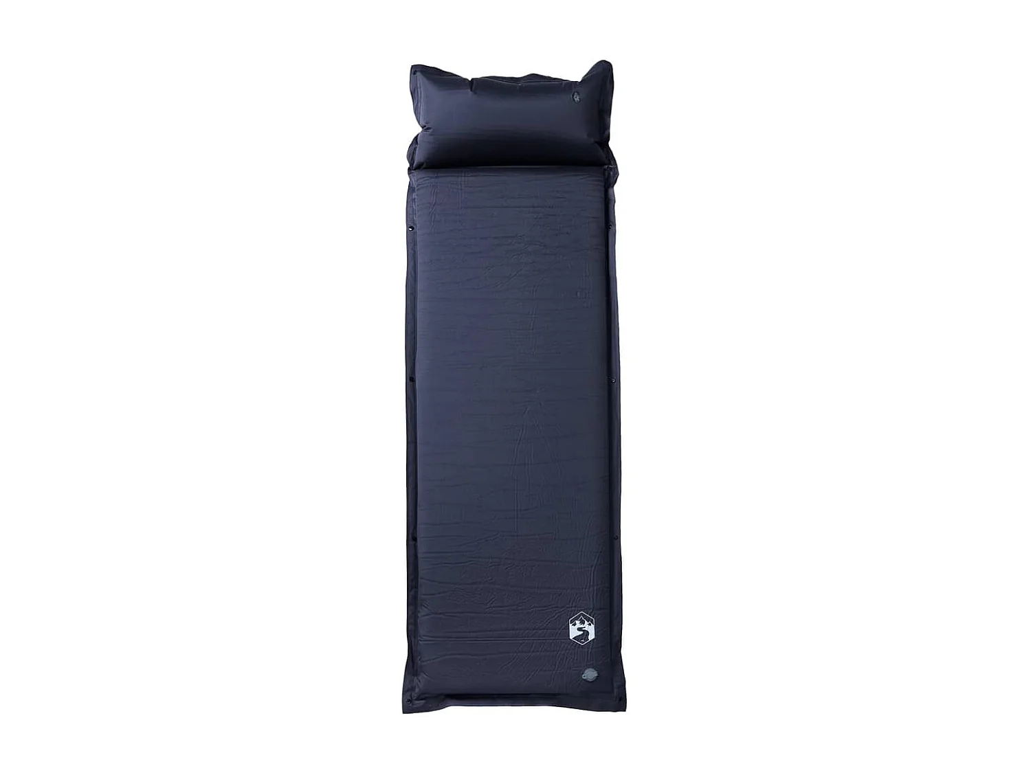 Matelas de camping autogonflant avec oreiller 1 personne gris FR863603