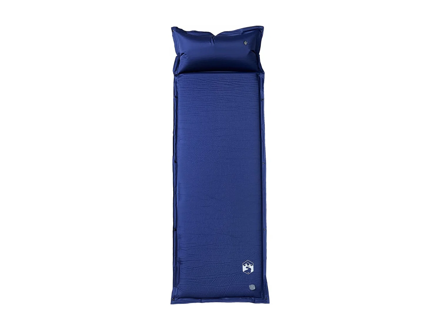 Matelas de camping autogonflant oreiller 1 personne bleu marine FR271041