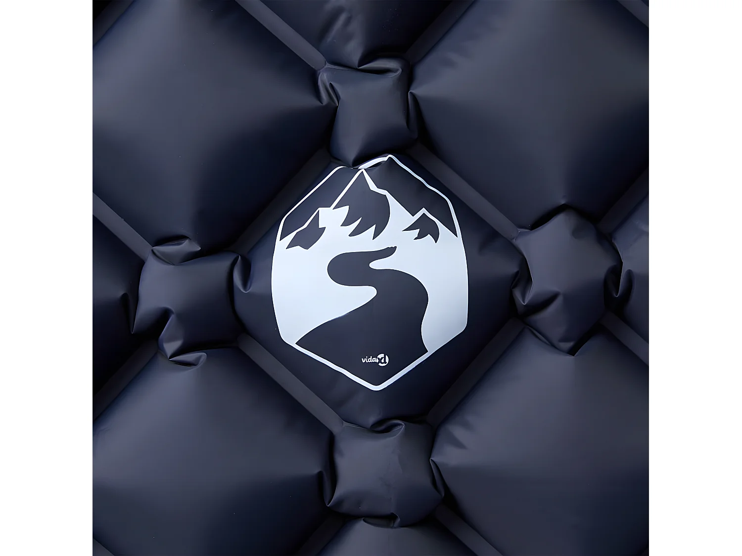 Matelas de camping gonflable 1 personne gris 190x58x6 cm FR161096