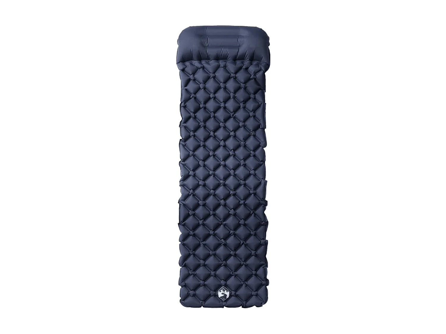 Matelas de camping gonflable avec oreiller 1 personne gris FR333018