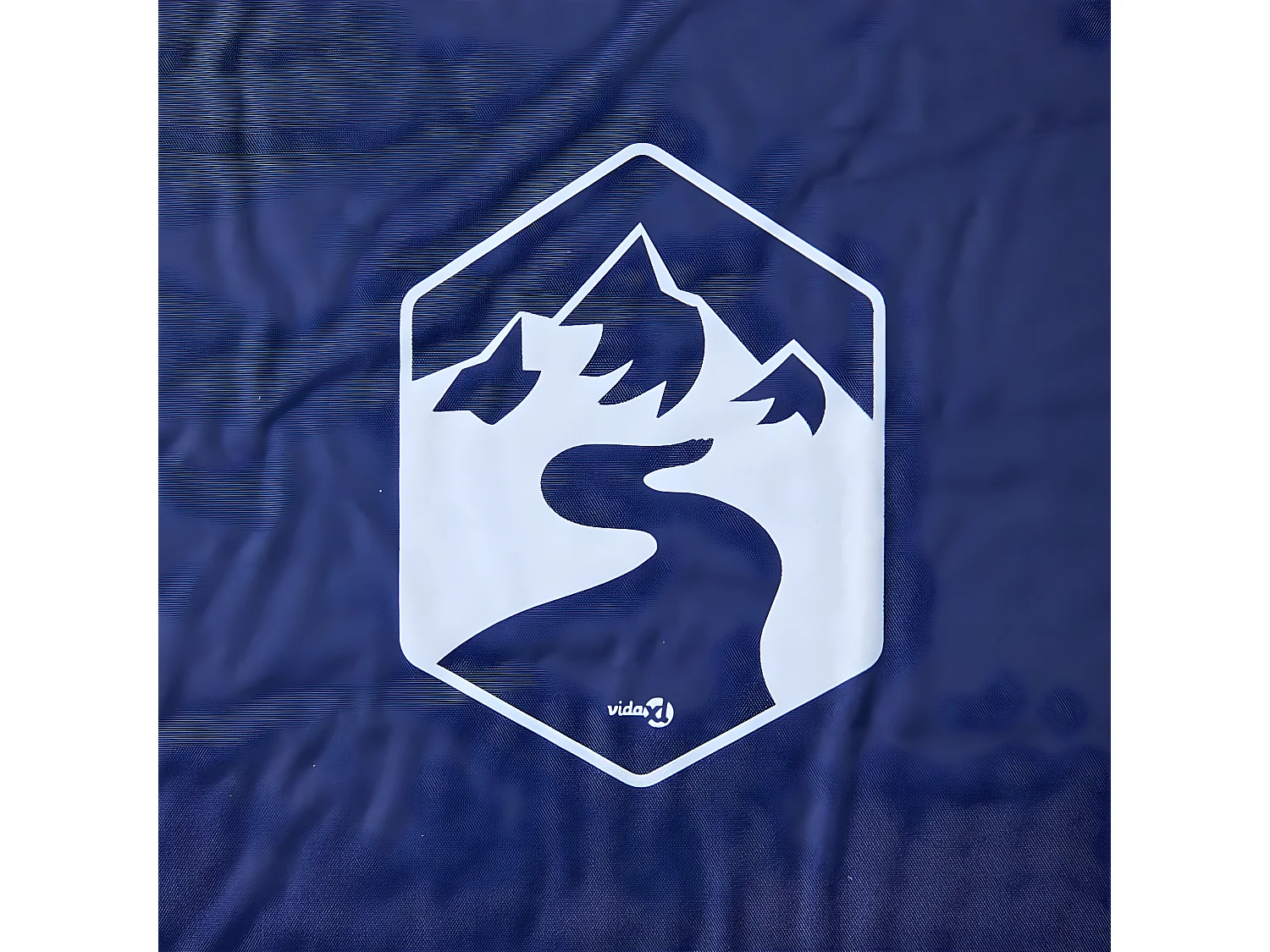 Kampeermatras met kussen zelfopblazend 1-persoons marineblauw BE101818