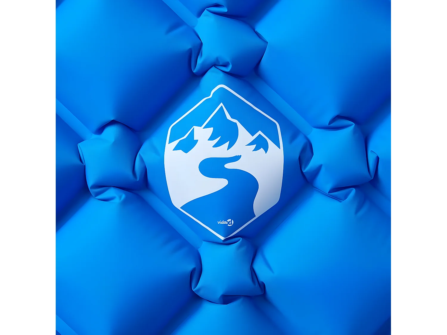 Colchón inflable de camping para 1 persona azul 190x58x6 cm ES740895