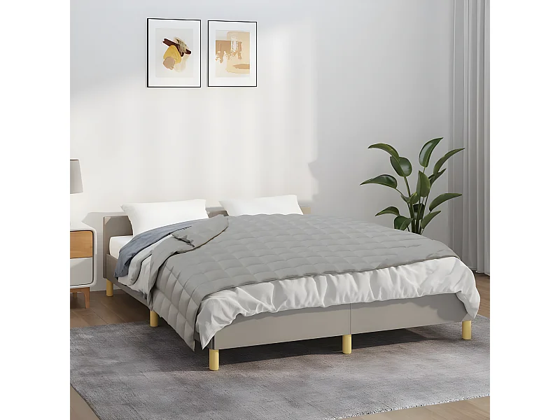 Verzwaringsdeken 152x203 cm 7 kg stof grijs BE323876