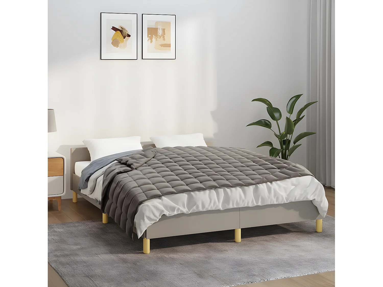 Couverture lestée Gris 152x203 cm 11 kg Tissu FR564202