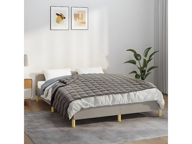 Manta pesada 11 kg 152x203 cm tecido cinzento PT606649