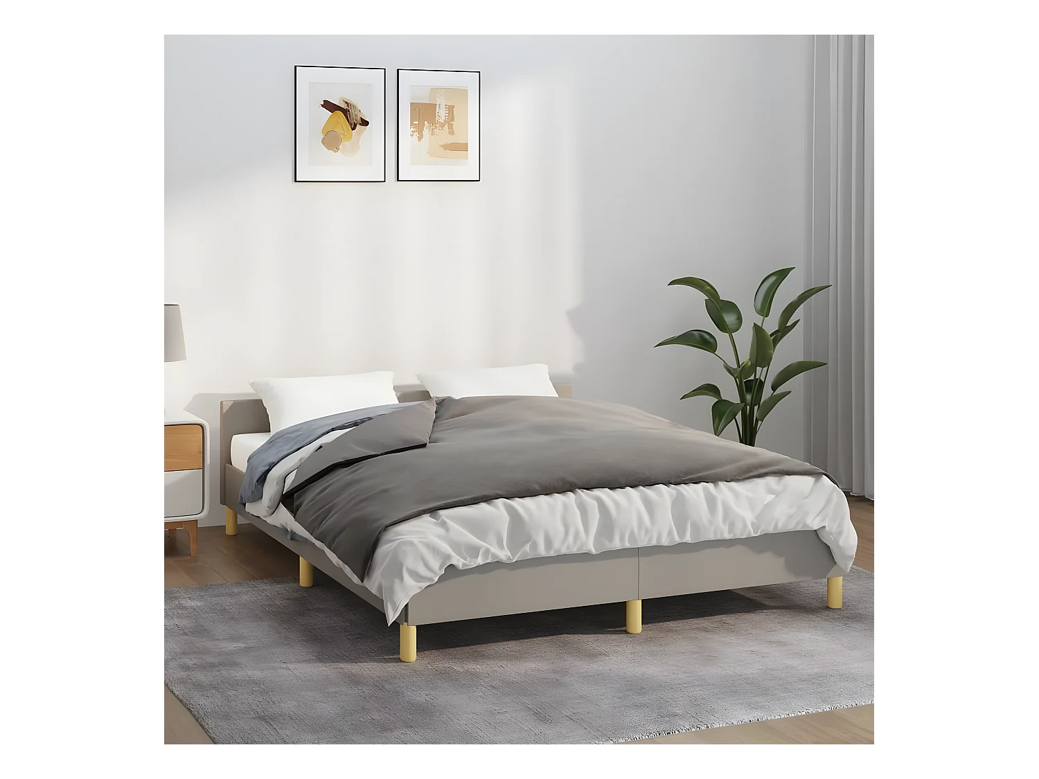 Couverture lestée avec housse Gris 152x203 cm 11 kg Tissu FR133926