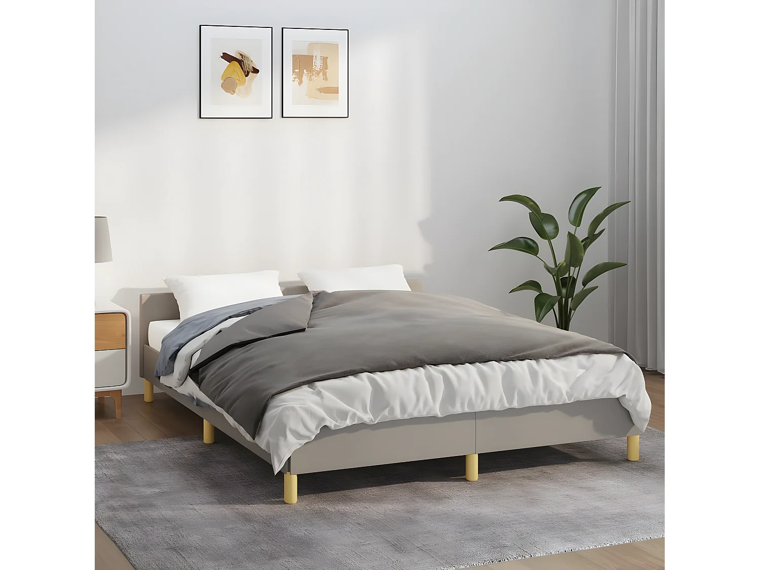 Couverture lestée avec housse Gris 152x203 cm 11 kg Tissu FR133926