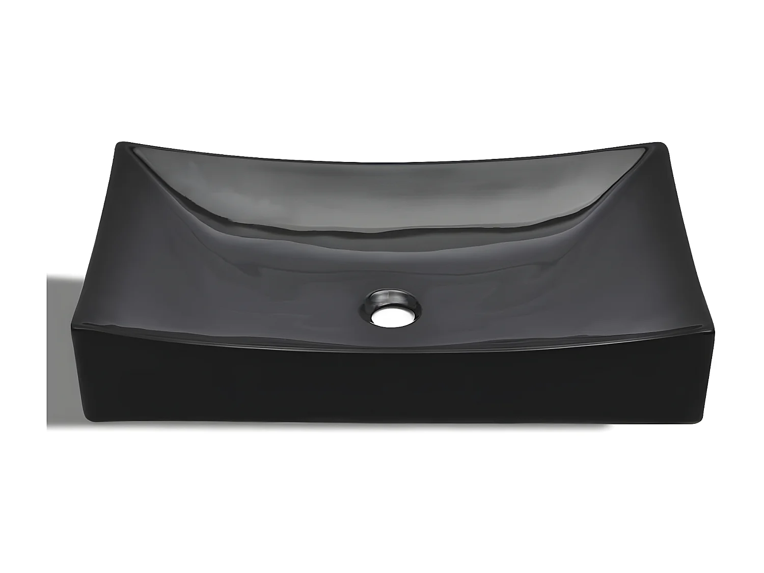 Vasque rectangulaire céramique Noir pour salle de bain FR555841