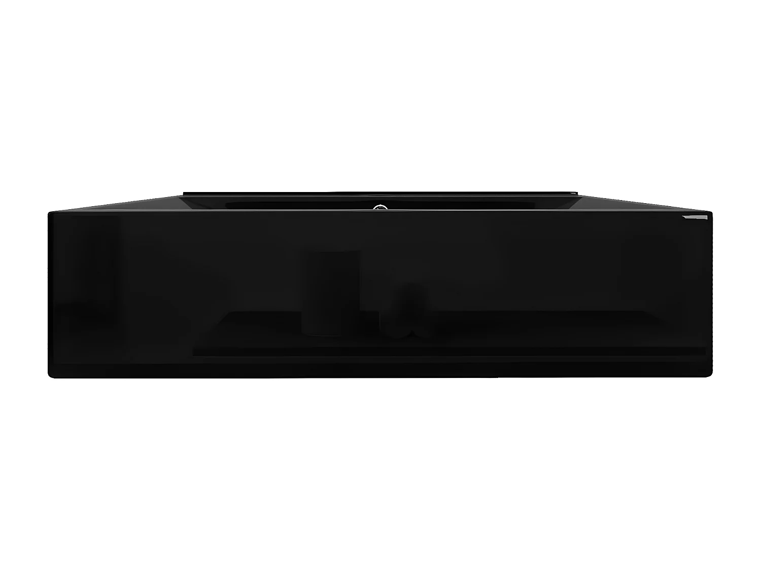 Vasque à poser en céramique noir perçage pour la robinetterie 60x46cm FR866779
