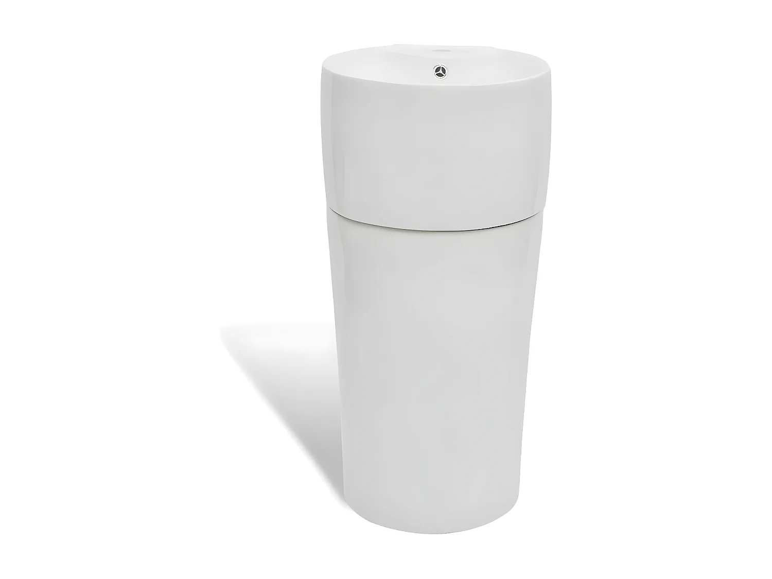 Vasque à trou de trop-plein/robinet céramique Blanc pour salle de bain FR601237
