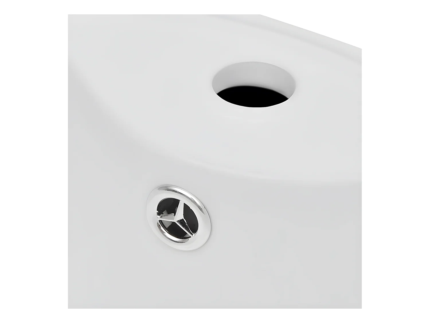 Vasque à trou de trop-plein/robinet céramique Blanc pour salle de bain FR601237