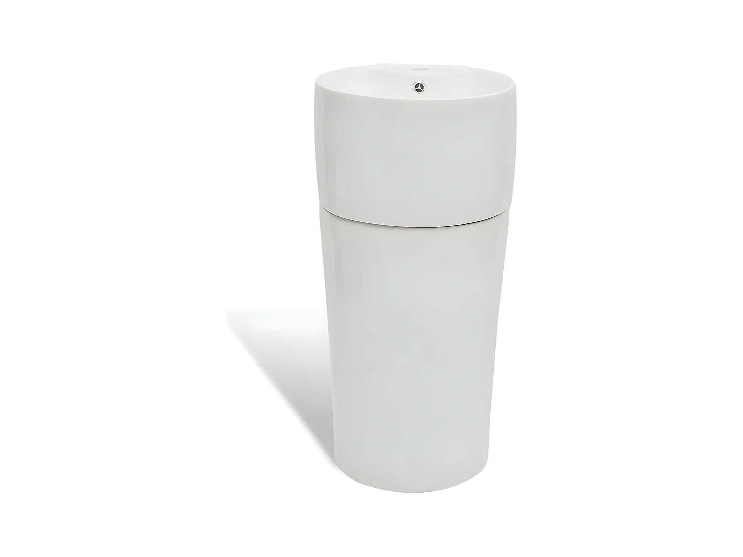 Vasque à trou de trop-plein/robinet céramique Blanc pour salle de bain FR601237