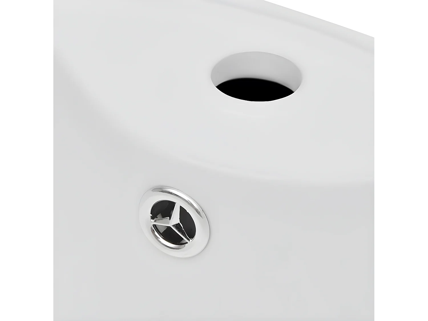 Vasque à trou de trop-plein/robinet céramique Blanc pour salle de bain FR601237