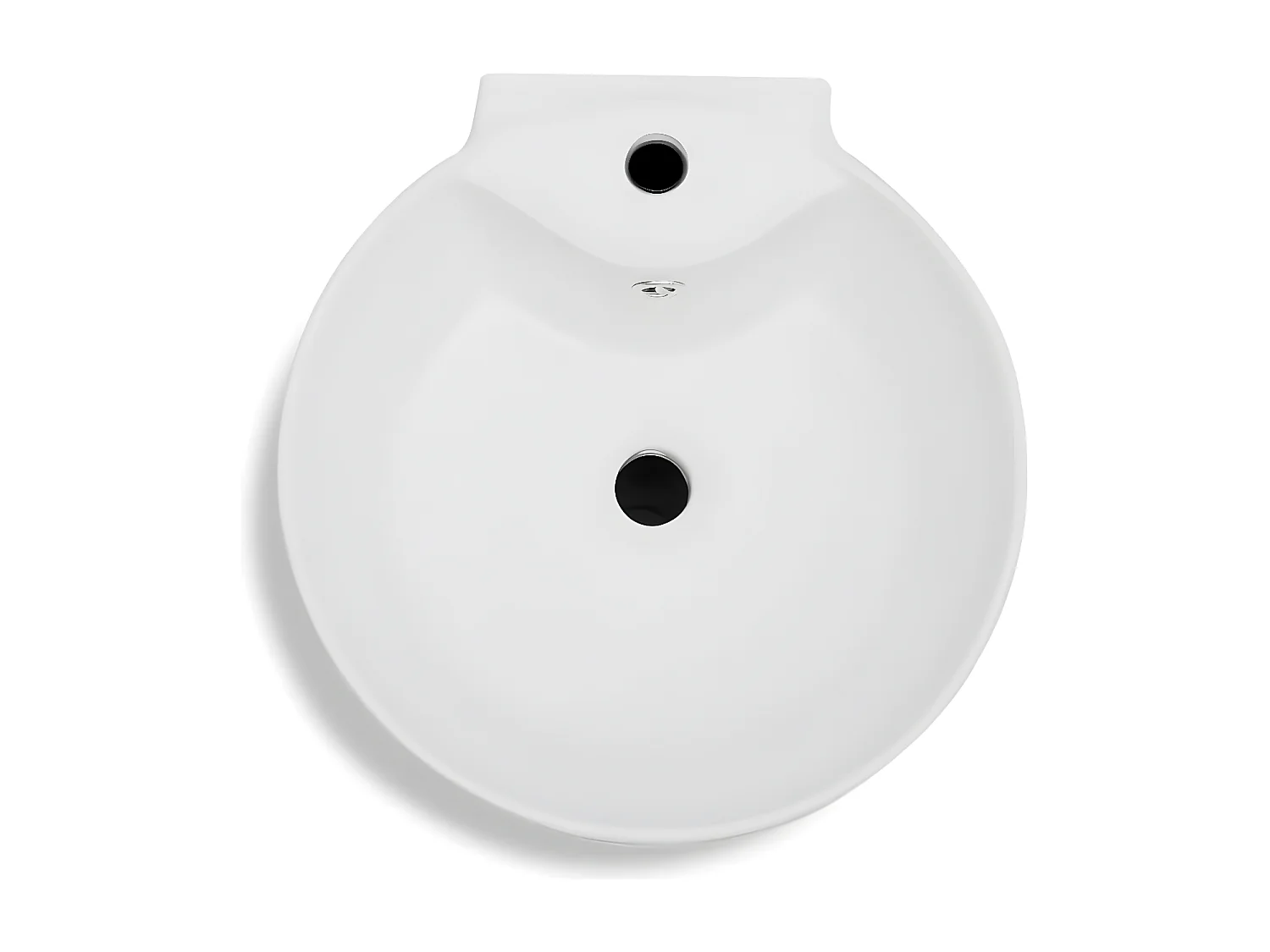 Vasque à trou de trop-plein/robinet céramique Blanc pour salle de bain FR601237